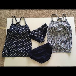 Lands’ End Blouson Tankini sets, size 4